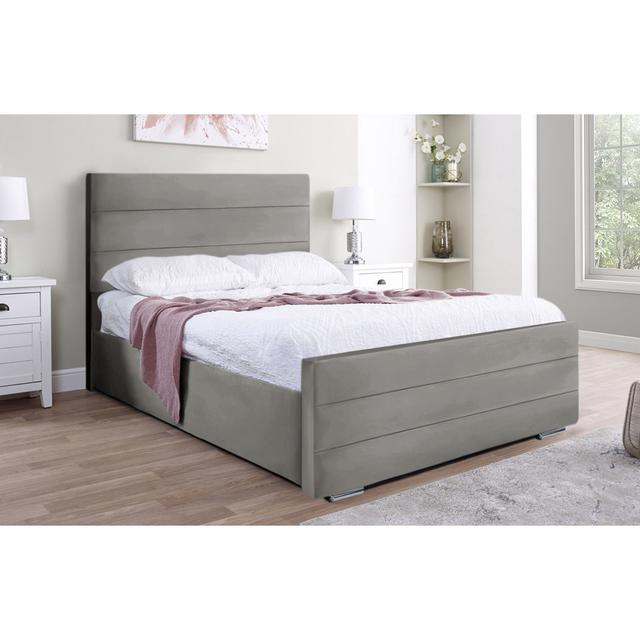 Aceyn Upholstered Bed Fairmont Park Size: Small Double (4'), Colour: Grey on Productcaster.