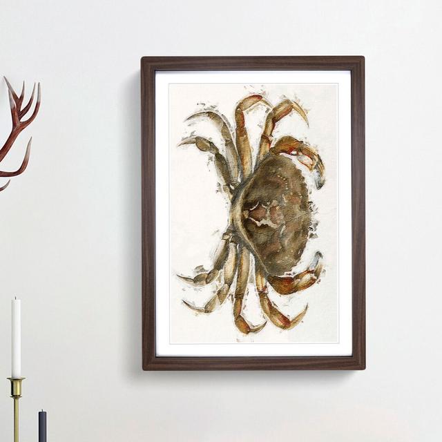 Rock Crab by J.E. De Kay - Picture Frame Painting Print East Urban Home Frame Option: Walnut Framed, Size: 48cm H x 36cm W x 2cm D on Productcaster.