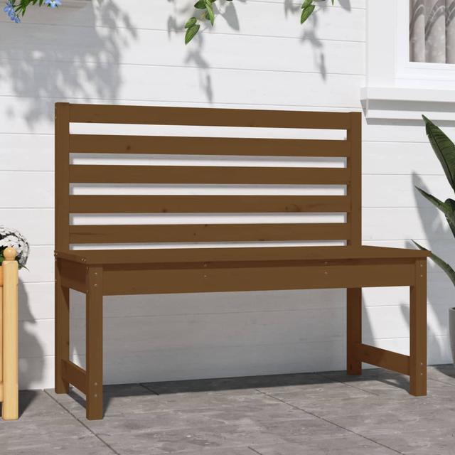 Thurner Wooden Park Bench Marlow Home Co. Colour: Honey Brown on Productcaster.