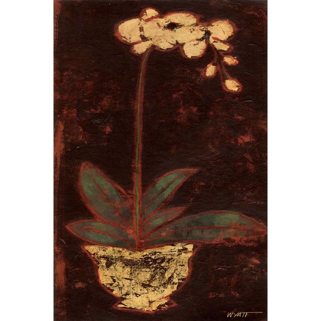 Gilded Orchid I by Norman Wyatt Jr. - Wrapped Canvas Painting Rosalind Wheeler Size: 30cm H x 20cm W x 3.8cm D on Productcaster.