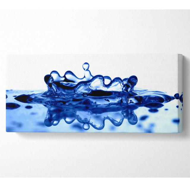 A Drop of Juice Blue - Wrapped Canvas Art Prints Highland Dunes Size: 81.3cm H x 183cm W on Productcaster.