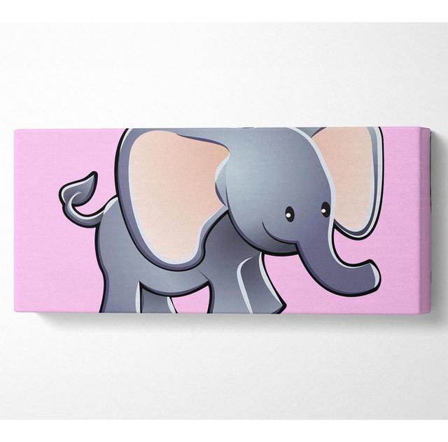 Großohriger Elefant Rosa Panoramaleinwand Haus am Meer Größe: 71cm H x 162,5cm B on Productcaster.