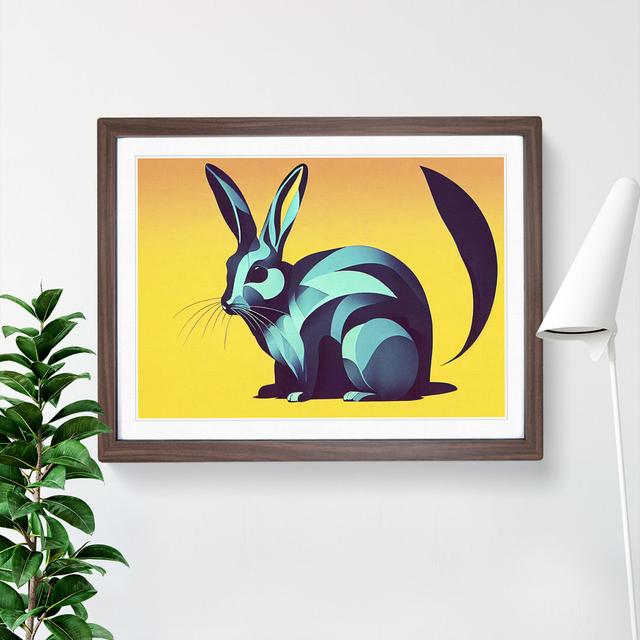 Modern Rabbit Art Vol.2 - Picture Frame Graphic Art Brambly Cottage Format: Walnut Framed, Size: 25cm H x 34cm W x 2cm D on Productcaster.