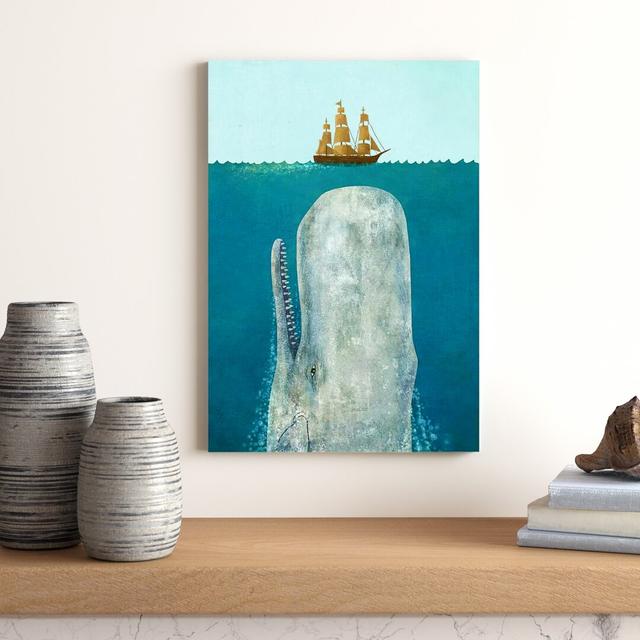 The Whale by Terry Fan - Print on Canvas Beachcrest Home Format: Open/Framed Gallery Wrapped, Size: 66.04cm H x 45.72cm W x 1.91cm D on Productcaster.