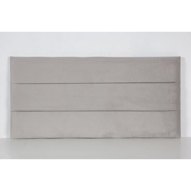 Verona Horiztonal Panel Upholestered Headboard In Naples Velvet Fabric Canora Grey Colour: Orange, Size: Small Double (4') on Productcaster.