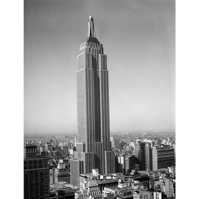 1930S New York City Empire State Building Full Length Without Antennae - Photograph Art Print East Urban Home Size: 40 cm H x 30 cm W x 0.2 cm D, Form on Productcaster.