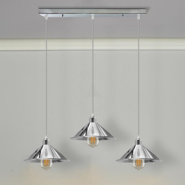 Kosaka 3 - Light Chrome Kitchen Island Pendant 17 Stories Bulb Included: Yes on Productcaster.