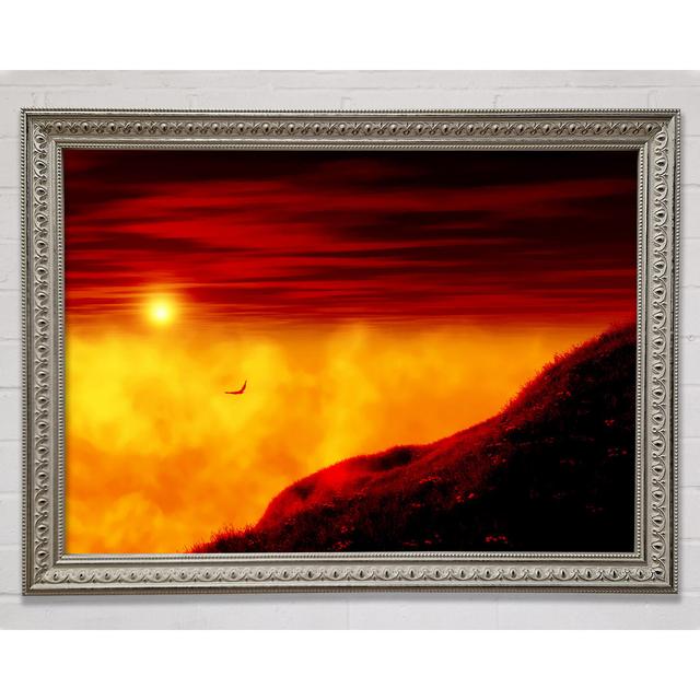 Red Sky Above The Clouds - Print Union Rustic Size: 29.7cm H x 42cm W x 3cm D on Productcaster.