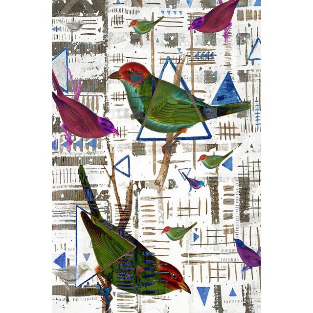 Bird Intersection II - Wrapped Canvas Painting Rosalind Wheeler Size: 122cm H x 81cm W on Productcaster.