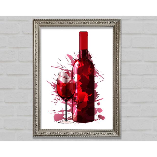 Red Wine Splash - Einzelner Bilderrahmen Kunstdrucke Rosalind Wheeler Größe: 141,4 cm H x 100 cm B x 3 cm T on Productcaster.