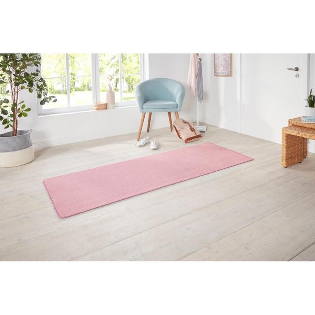 Nasty Teppich - Flauschiger Kurzflor Einfarbig für Wohnzimmer, Schlafzimmer Kinderzimmer - Hellrosa Hanse Home Teppichgröße: Läufer 80 x 300 cm on Productcaster.