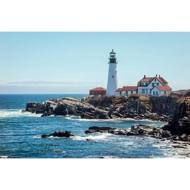 Lighthouse by Gerenme - Wrapped Canvas Art Prints Breakwater Bay Size: 30cm H x 46cm W on Productcaster.