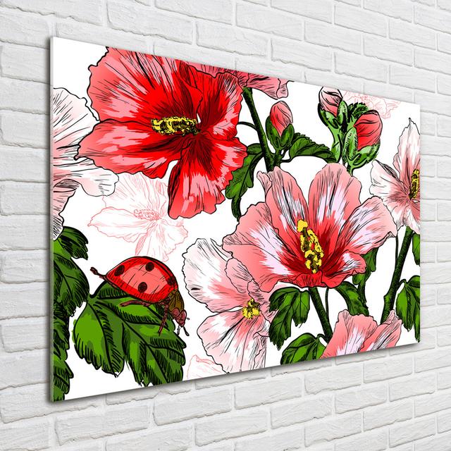 Hibiscus - Unframed Art Prints on Glass Ebern Designs on Productcaster.