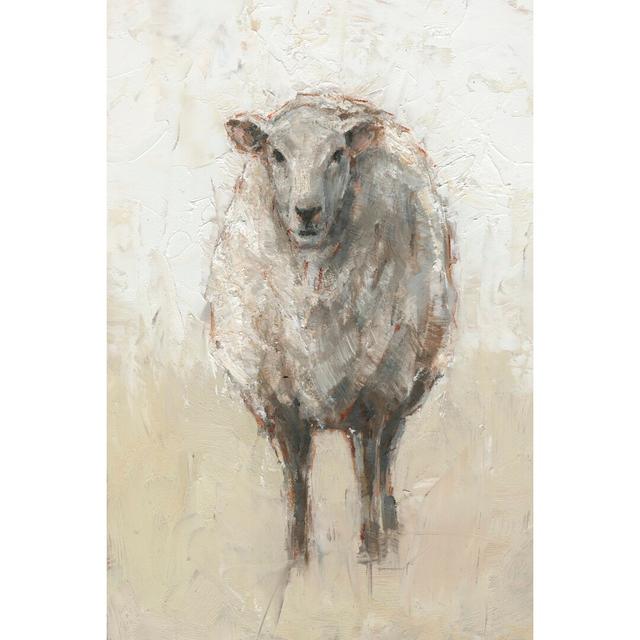 Fluffy Sheep I by Ethan Harper - Wrapped Canvas Painting August Grove Size: 76cm H x 51cm W x 3.8cm D on Productcaster.