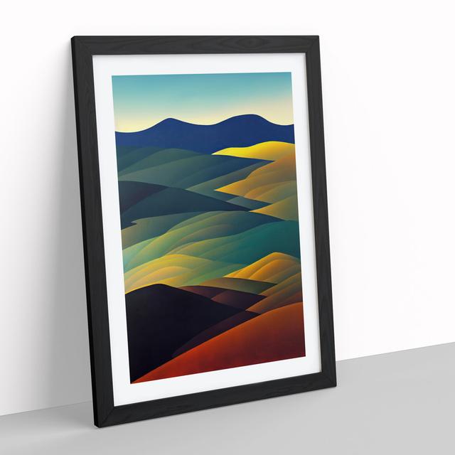 Abstract Meadow Landscape No.2 - Picture Frame Graphic Art Alpen Home Size: 46cm H x 34cm W x 2cm D, Frame Colour: Black Framed on Productcaster.