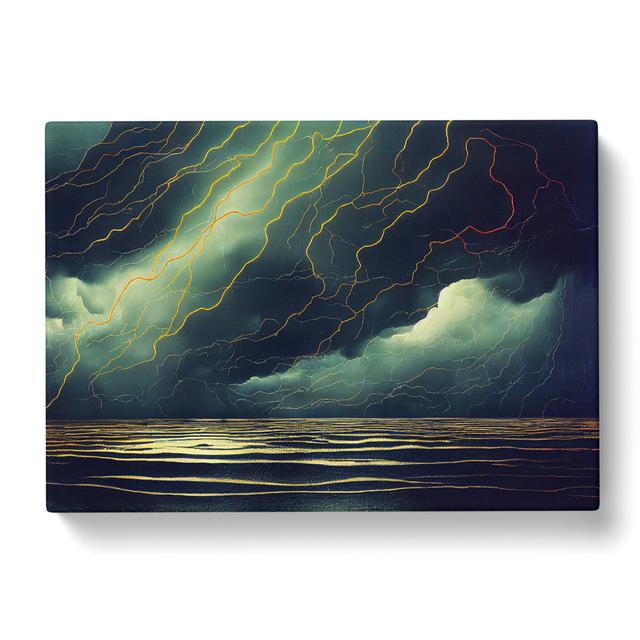 Unforgettable Ocean Thunderstorm House of Hampton Size: 35cm H x 50cm W x 3cm D on Productcaster.