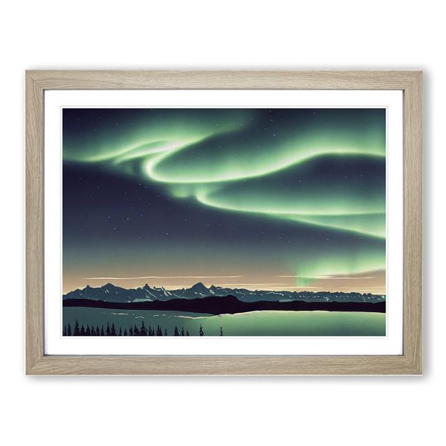 Extraordinary Aurora Borealis - Single Picture Frame Print Alpen Home Frame Colour: Oak, Size: 34cm H x 46cm W x 2cm D on Productcaster.