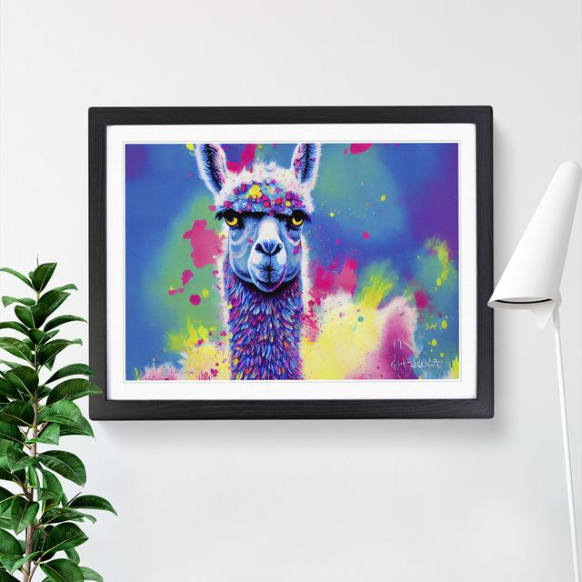 Llama Splash Vol.1 Abstract - Single Picture Frame Print Brambly Cottage Frame Colour: Black, Size: 25cm H x 34cm W on Productcaster.