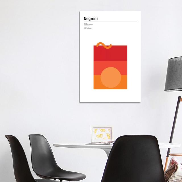 Negroni by Nick Barclay - Graphic Art Print on Canvas Latitude Run Format: Wrapped Canvas, Size: 101.6cm H x 66.04cm W x 3.81cm D on Productcaster.