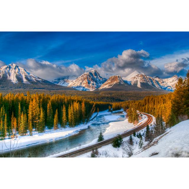 Winter in Banff National Park by Bgsmith - Wrapped Canvas Photograph Alpen Home Size: 30cm H x 46cm W on Productcaster.