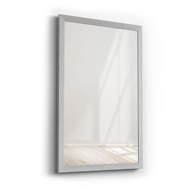 Beazer Wall Mounted Accent Mirror in Glossy Aluminum Brambly Cottage Size: 75cm H x 75cm W on Productcaster.