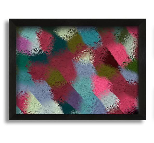 Patchwork Paint Framed Print Ivy Bronx Format: Black Framed Canvas, Size: 42cm H x 59.7cm W x 10cm D on Productcaster.