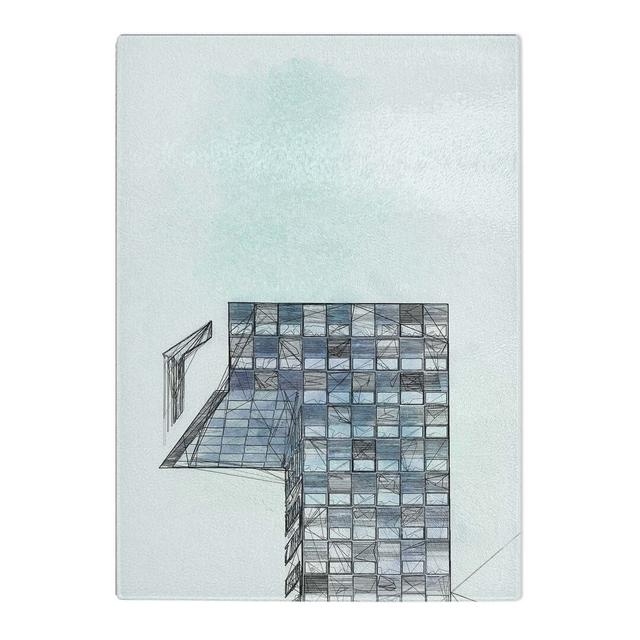 Tempered Glass Sketching the Architecture Vol.54 Chopping Board East Urban Home Size: 28.5 cm x 39 cm on Productcaster.