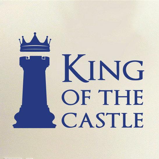 King of The Castle Chess Piece Wall Sticker Maturi Colour: Dark Blue, Size: Large on Productcaster.