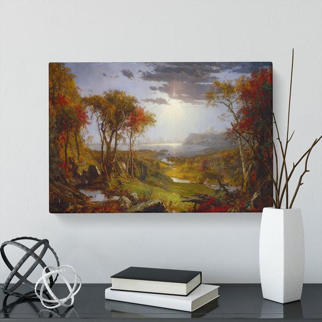 Autumn On The Hudson River by Jasper Francis Cropsey - Wrapped Canvas Painting East Urban Home Size: 35cm H x 50cm W x 3cm D on Productcaster.