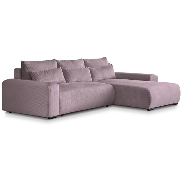 Ecksofa Aniha ModernMoments Polsterfarbe: Rosa, Ausrichtung: Rechtsseitig ausgerichtet on Productcaster.