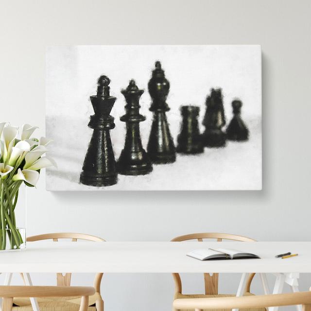 Chess Pieces Vol.1 - Wrapped Canvas Graphic Art East Urban Home Size: 40cm H x 60cm W x 3cm D on Productcaster.