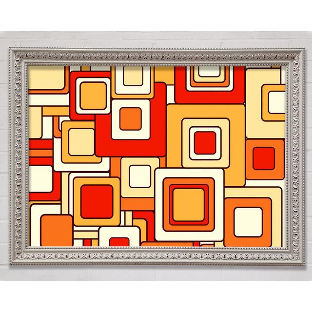 The Square Root Orange Framed Print Corrigan Studio Size: 59.7cm H x 84.1cm W x 3cm D, Format: White Framed Paper on Productcaster.