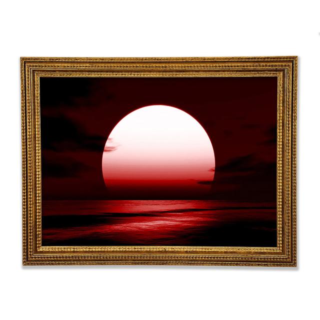 Red Sun Glory Framed Print Highland Dunes Size: 42.1cm H x 59.7cm W x 3cm D on Productcaster.