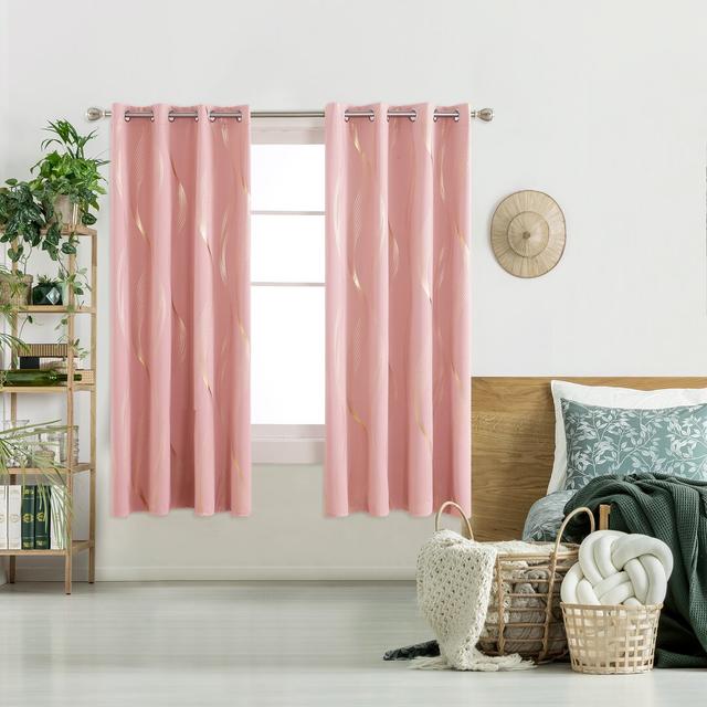 Maisonet Room Darkening Thermal Liner (Set of 2) Metro Lane Panel Size: Width 132 x Drop 183 cm, Colour: Coral Pink on Productcaster.