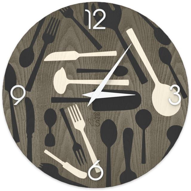 Dolcevita Nori Silent Wall Clock LIGNIS Colour: Dark Grey/Black/Cream, Size: 40cm H x 40cm W x 3cm D on Productcaster.