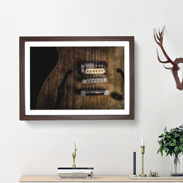 Strings of the Electric Guitar - Picture Frame Painting Print on MDF East Urban Home Frame Option: Walnut Framed, Size: 33cm H x 45cm W x 2cm D on Productcaster.