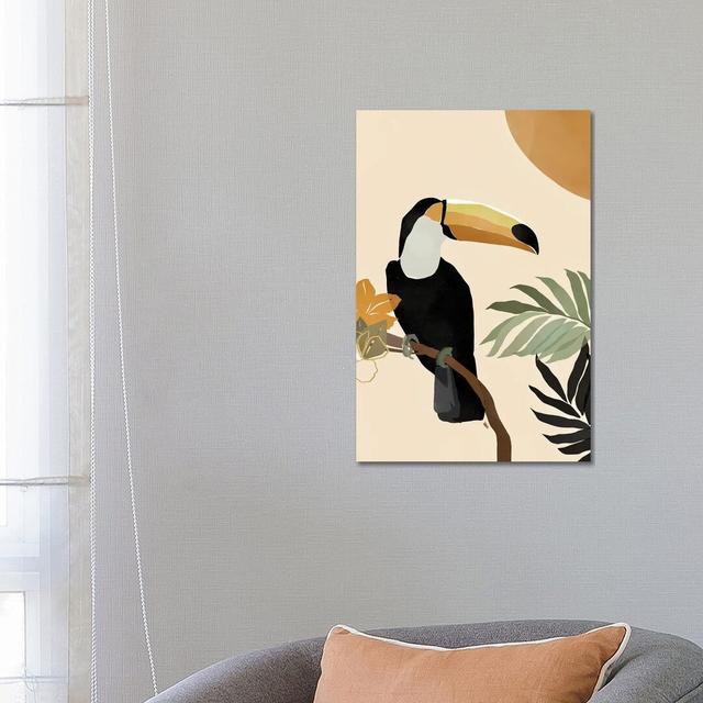 Toucan by Bria Nicole - Graphic Art Print on Canvas Bay Isle Home Format: Wrapped Canvas, Size: 66.04cm H x 45.72cm W x 1.91cm D on Productcaster.