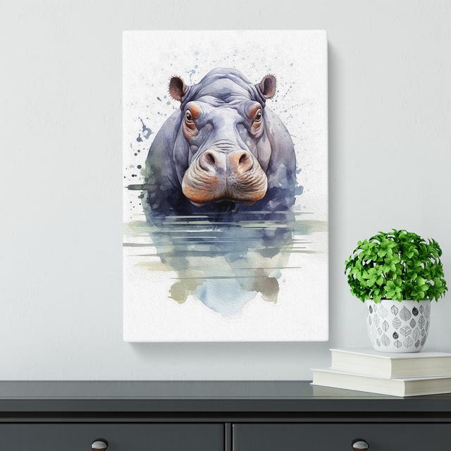 Hippo Geometric - Print Latitude Vive Size: 50cm H x 35cm W x 3cm D on Productcaster.