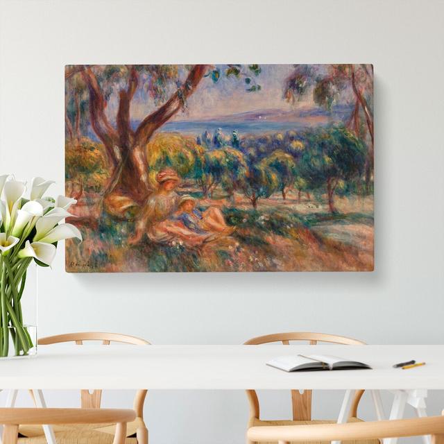 Landscape With Figures by Pierre-Auguste Renoir - Wrapped Canvas Painting East Urban Home Size: 35cm H x 50cm W x 3cm D on Productcaster.