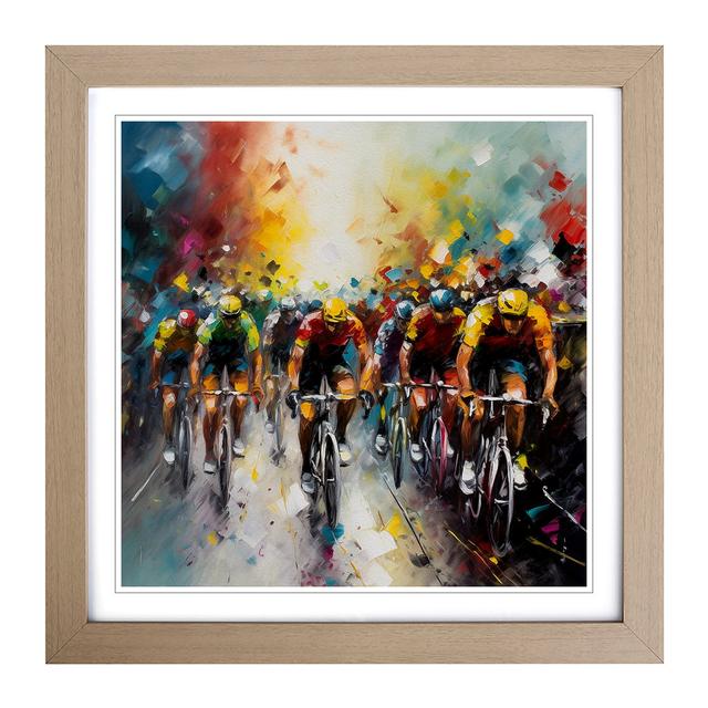 Tour De France Abstract Expressionism - Print Marlow Home Co. Format: Oak on Productcaster.