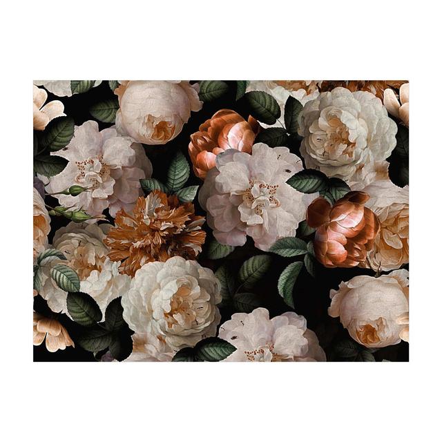 Jameir Roses Cream/Beige/Green Rug East Urban Home Rug Size: Rectangle 75 x 100cm on Productcaster.