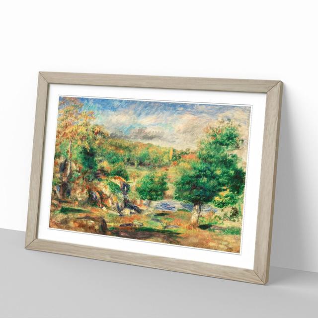 Chestnut Trees by Pierre-Auguste Renoir - Picture Frame Painting East Urban Home Size: 65cm H x 90cm W x 2cm D, Frame Option: Oak Framed on Productcaster.