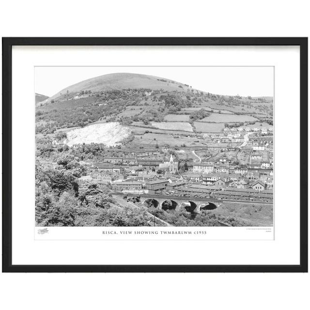 'Risca, View Showing Twmbarlwm C1955' - Picture Frame Photograph Print on Paper The Francis Frith Collection Size: 28cm H x 36cm W x 2.3cm D on Productcaster.