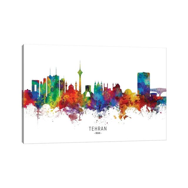 Tehran Iran Skyline by Michael Tompsett - Wrapped Canvas Print ClassicLiving Size: 30.48cm H x 45.72cm W x 1.905cm D on Productcaster.