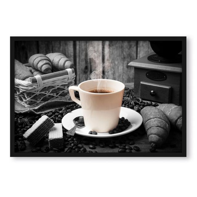 Gerahmter Grafikdruck Frisch aufgebrühter Kaffee ModernMoments Größe: 100 cm H x 70 cm B x 2.5 cm T on Productcaster.