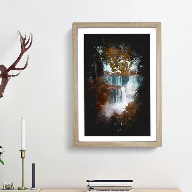 Iguazu Falls National Park in Argentina - Picture Frame Graphic Art Print East Urban Home Size: 87cm H x 62cm W x 2cm D, Frame Option: Oak Framed on Productcaster.