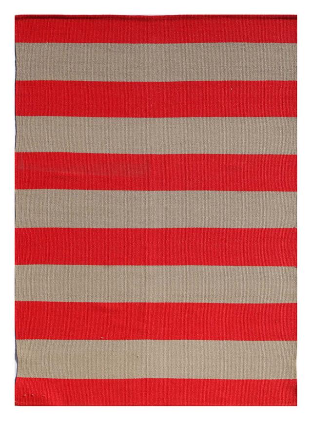 Steinsel Striped Hand Loomed Rectangular 120 X 180cm Area Rug Set Latitude Run Colour: Red on Productcaster.