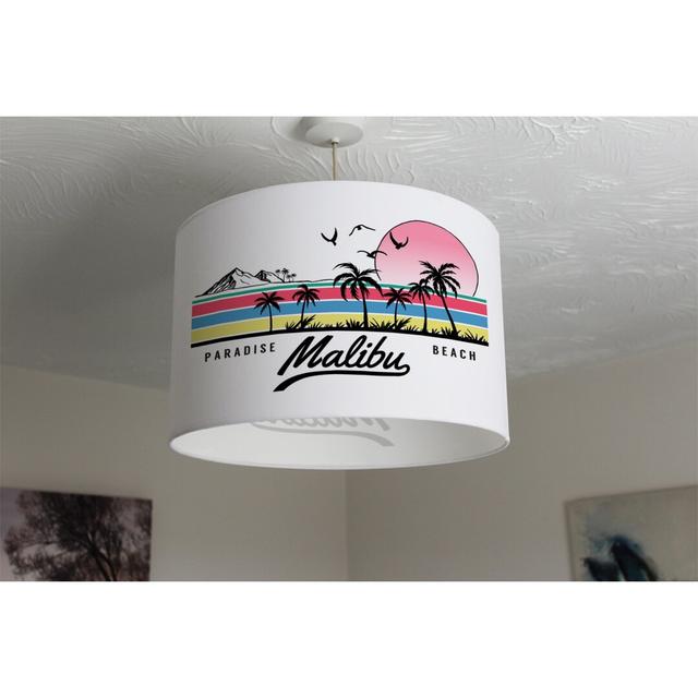 Malibu Cotton Drum Lamp Shade Highland Dunes Size: 25cm H x 40cm W x 40cm D on Productcaster.