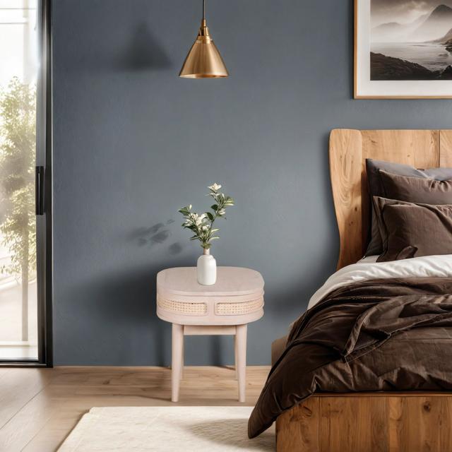 Valencia Cane & Mango Wood Bedside Table 17 Stories on Productcaster.