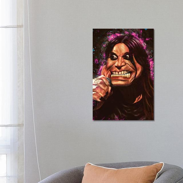 Ozzy's Caricature by Unknown - Wrapped Canvas Graphic Art ClassicLiving Size: 66.04cm H x 45.72cm W x 3.81cm D on Productcaster.